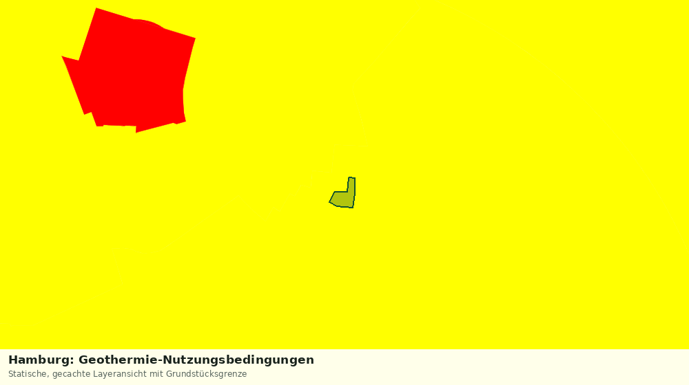 Statische Kartenansicht: Hamburg: Geothermie-Nutzungsbedingungen