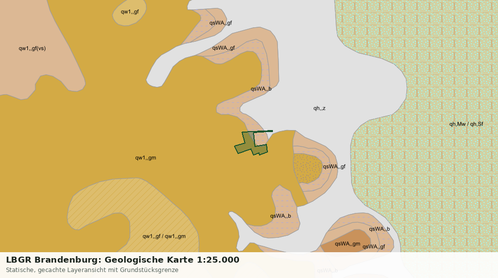 Statische Kartenansicht: LBGR Brandenburg: Geologische Karte 1:25.000