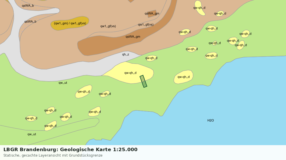 Statische Kartenansicht: LBGR Brandenburg: Geologische Karte 1:25.000