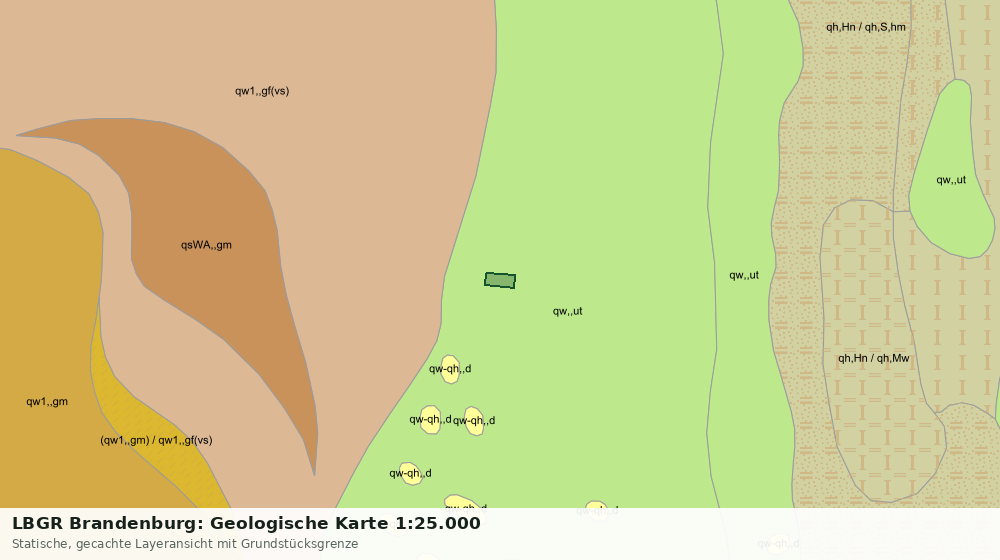 Statische Kartenansicht: LBGR Brandenburg: Geologische Karte 1:25.000