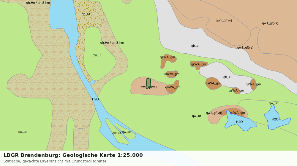 Statische Kartenansicht: LBGR Brandenburg: Geologische Karte 1:25.000