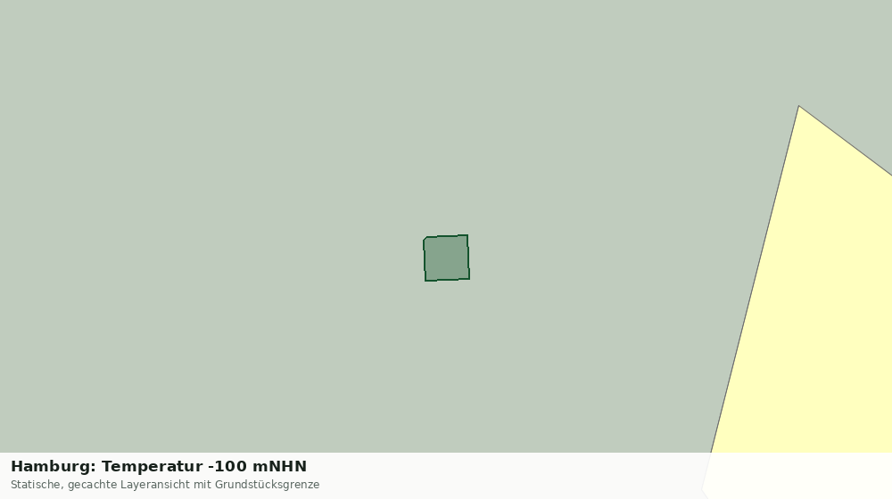 Statische Kartenansicht: Hamburg: Temperatur -100 mNHN