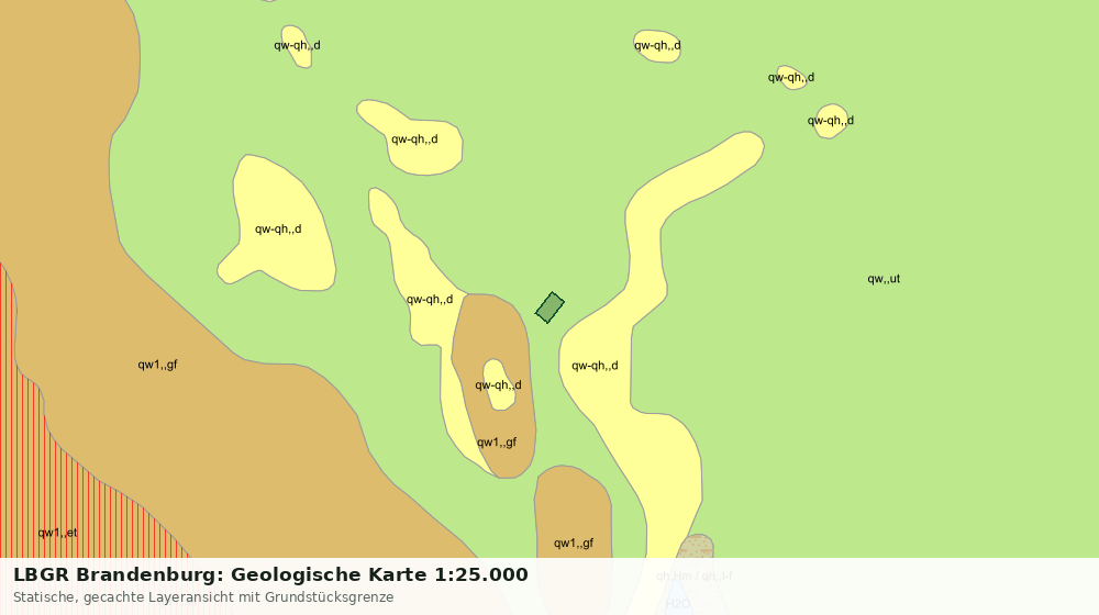 Statische Kartenansicht: LBGR Brandenburg: Geologische Karte 1:25.000