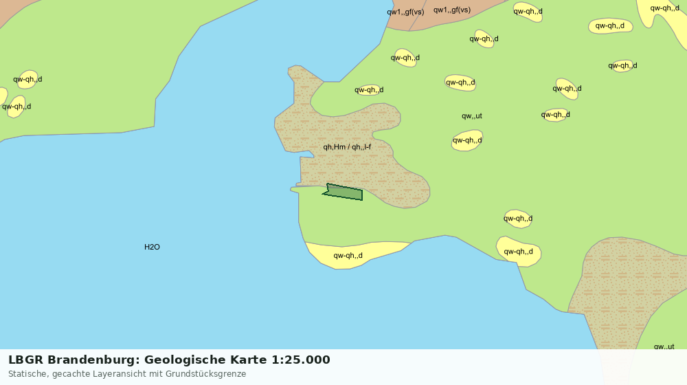 Statische Kartenansicht: LBGR Brandenburg: Geologische Karte 1:25.000