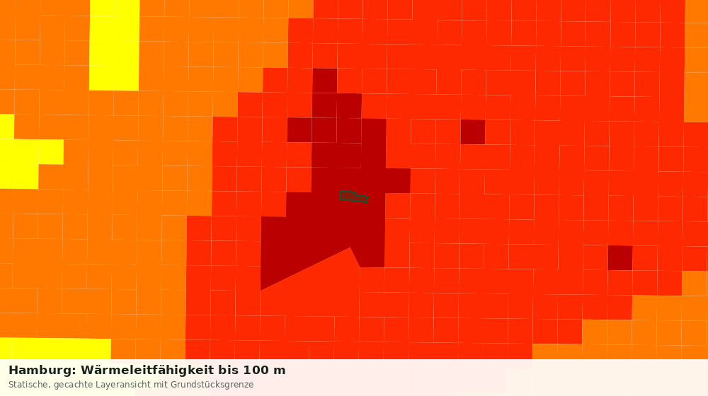 Statische Kartenansicht: Hamburg: Wärmeleitfähigkeit bis 100 m