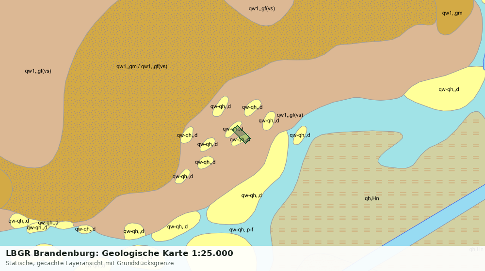 Statische Kartenansicht: LBGR Brandenburg: Geologische Karte 1:25.000