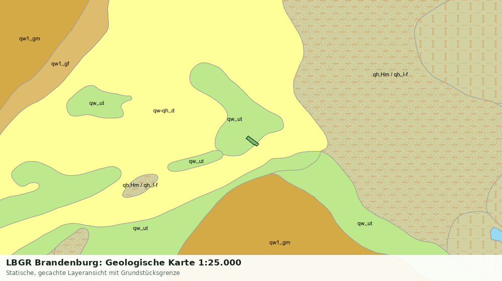 Statische Kartenansicht: LBGR Brandenburg: Geologische Karte 1:25.000