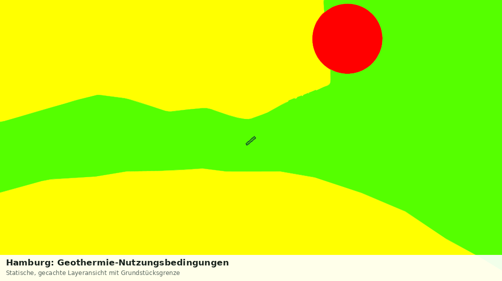 Statische Kartenansicht: Hamburg: Geothermie-Nutzungsbedingungen