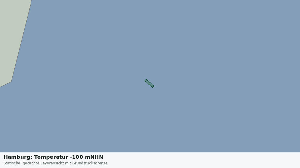 Statische Kartenansicht: Hamburg: Temperatur -100 mNHN