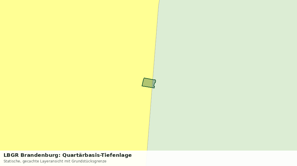Statische Kartenansicht: LBGR Brandenburg: Quartärbasis-Tiefenlage