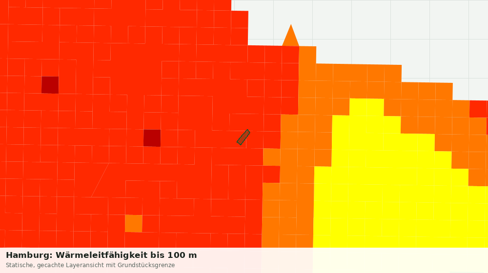 Statische Kartenansicht: Hamburg: Wärmeleitfähigkeit bis 100 m