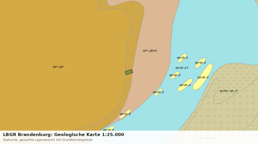 Statische Kartenansicht: LBGR Brandenburg: Geologische Karte 1:25.000