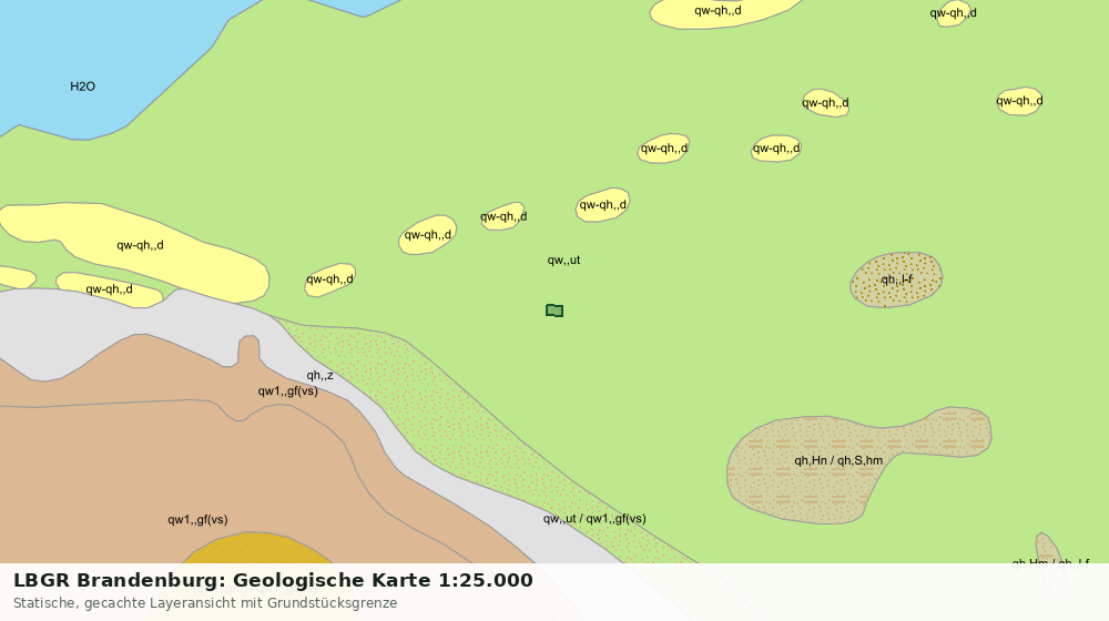 Statische Kartenansicht: LBGR Brandenburg: Geologische Karte 1:25.000