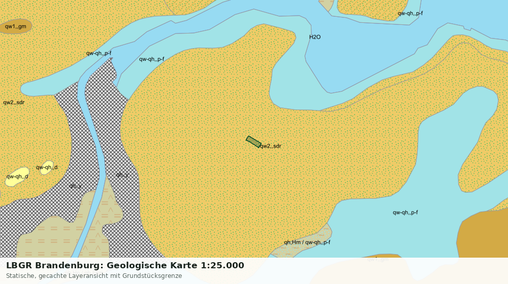 Statische Kartenansicht: LBGR Brandenburg: Geologische Karte 1:25.000