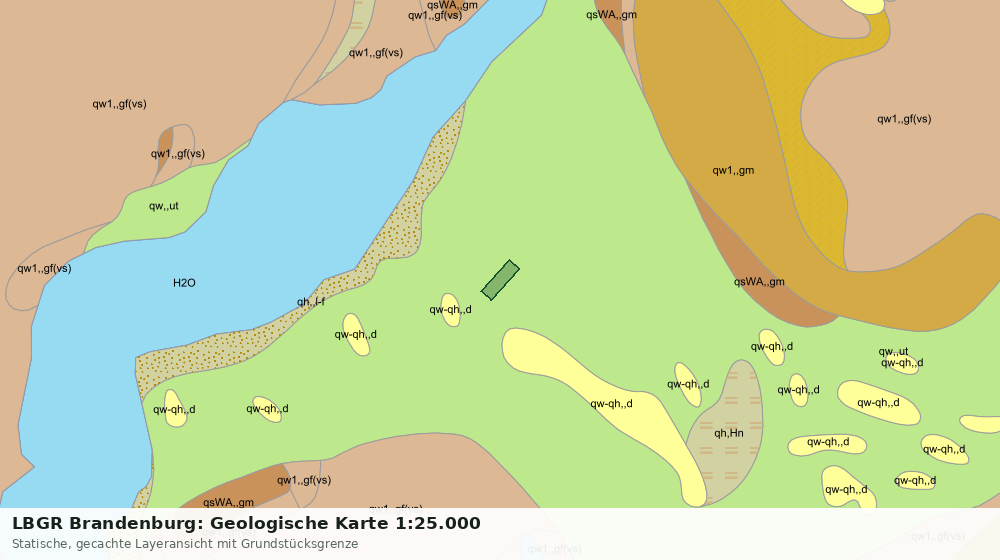 Statische Kartenansicht: LBGR Brandenburg: Geologische Karte 1:25.000