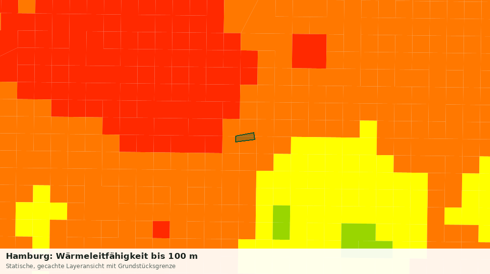 Statische Kartenansicht: Hamburg: Wärmeleitfähigkeit bis 100 m