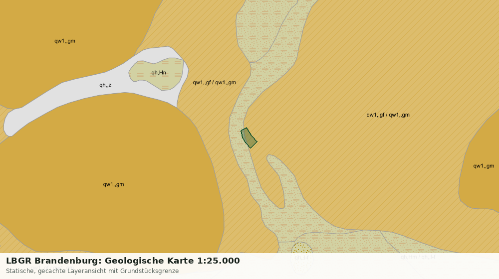 Statische Kartenansicht: LBGR Brandenburg: Geologische Karte 1:25.000