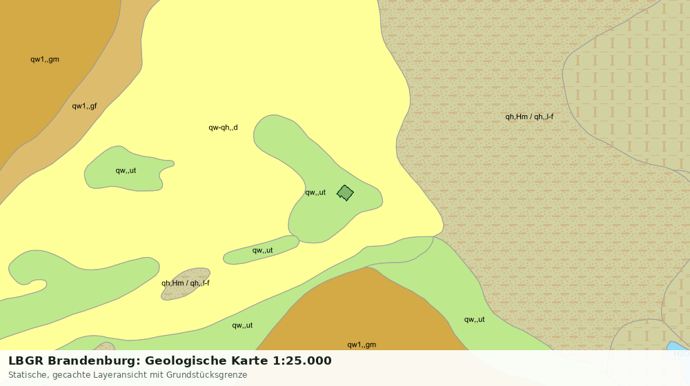 Statische Kartenansicht: LBGR Brandenburg: Geologische Karte 1:25.000