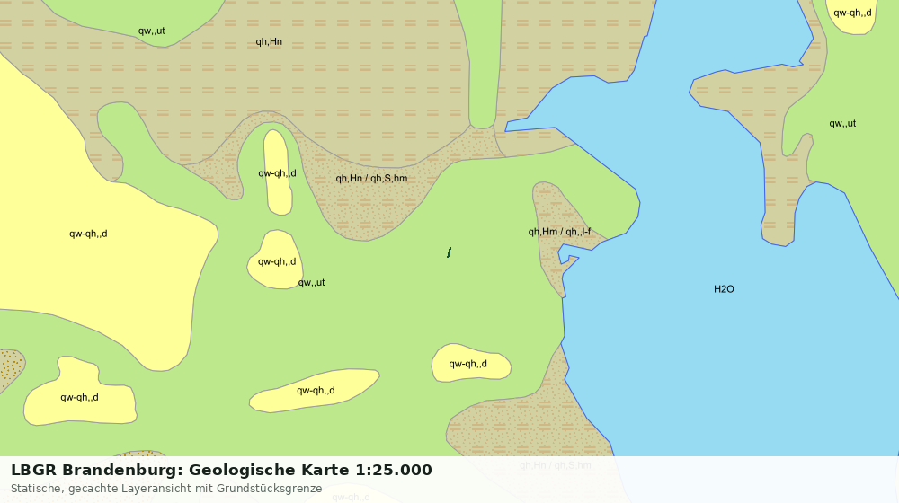 Statische Kartenansicht: LBGR Brandenburg: Geologische Karte 1:25.000