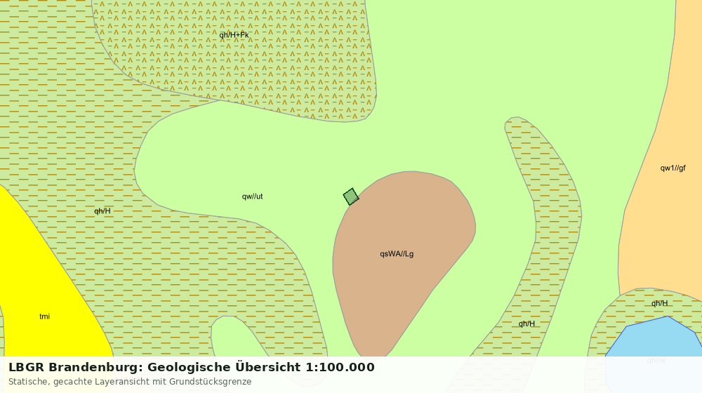 Statische Kartenansicht: LBGR Brandenburg: Geologische Übersicht 1:100.000