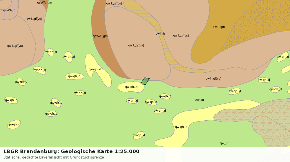 Statische Kartenansicht: LBGR Brandenburg: Geologische Karte 1:25.000