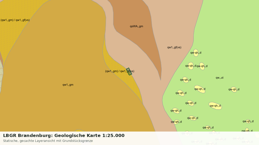 Statische Kartenansicht: LBGR Brandenburg: Geologische Karte 1:25.000