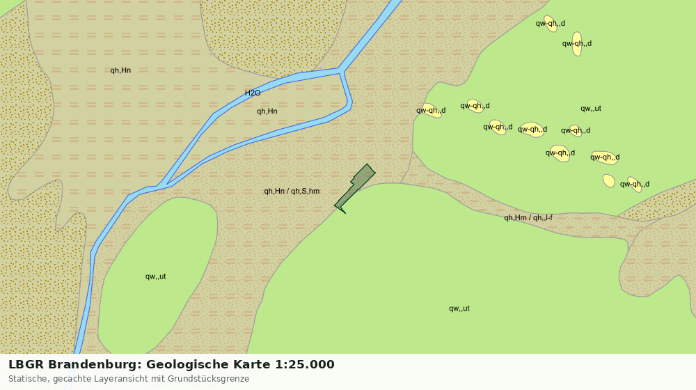 Statische Kartenansicht: LBGR Brandenburg: Geologische Karte 1:25.000