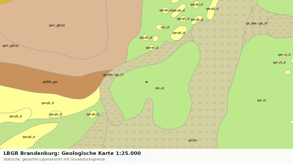 Statische Kartenansicht: LBGR Brandenburg: Geologische Karte 1:25.000