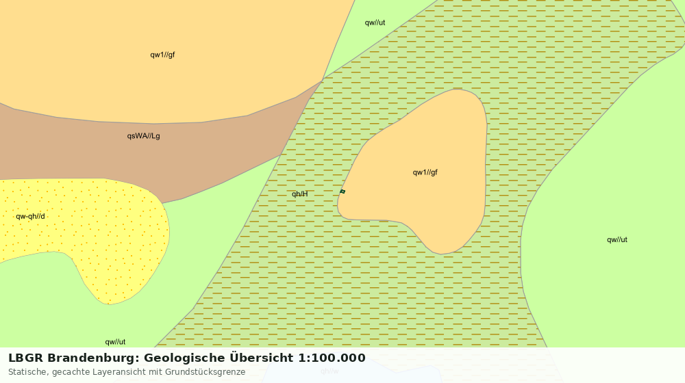 Statische Kartenansicht: LBGR Brandenburg: Geologische Übersicht 1:100.000