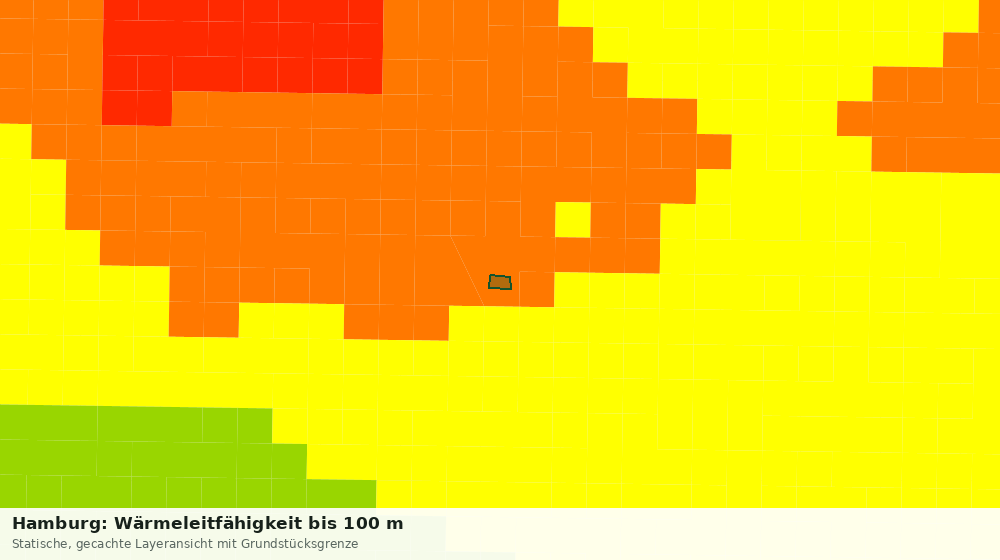 Statische Kartenansicht: Hamburg: Wärmeleitfähigkeit bis 100 m