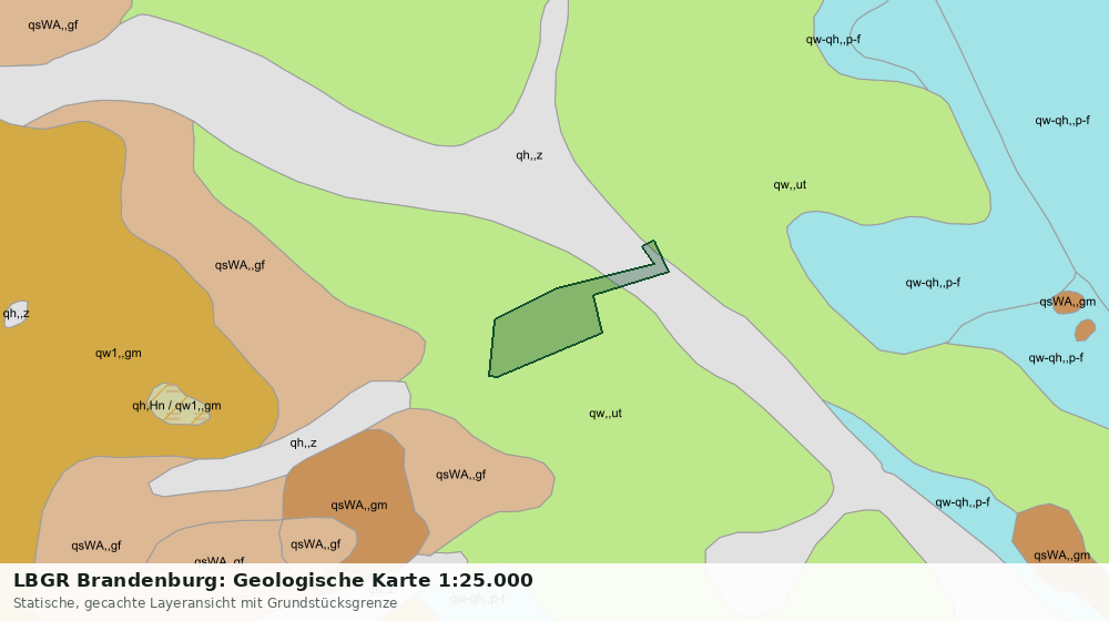 Statische Kartenansicht: LBGR Brandenburg: Geologische Karte 1:25.000