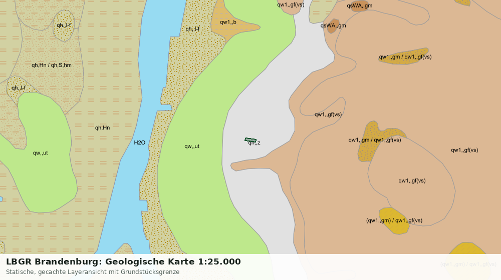 Statische Kartenansicht: LBGR Brandenburg: Geologische Karte 1:25.000