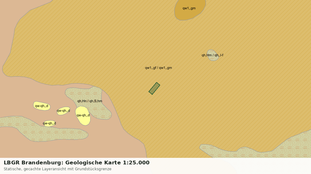 Statische Kartenansicht: LBGR Brandenburg: Geologische Karte 1:25.000