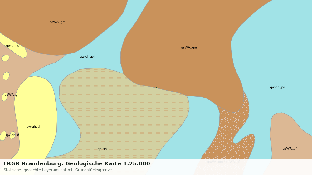 Statische Kartenansicht: LBGR Brandenburg: Geologische Karte 1:25.000