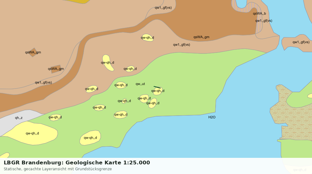 Statische Kartenansicht: LBGR Brandenburg: Geologische Karte 1:25.000
