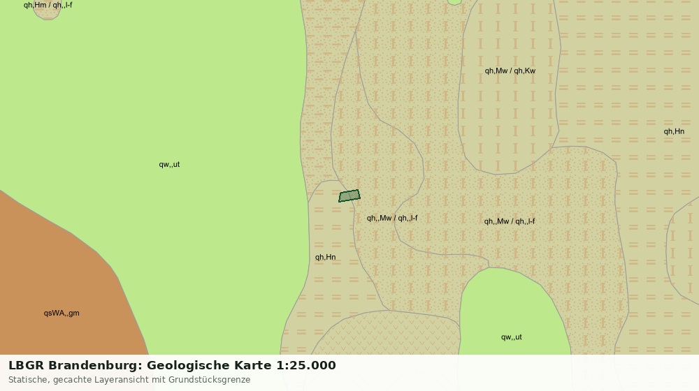 Statische Kartenansicht: LBGR Brandenburg: Geologische Karte 1:25.000