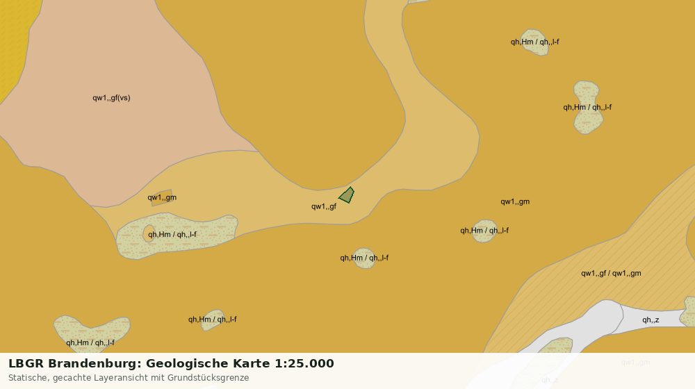 Statische Kartenansicht: LBGR Brandenburg: Geologische Karte 1:25.000