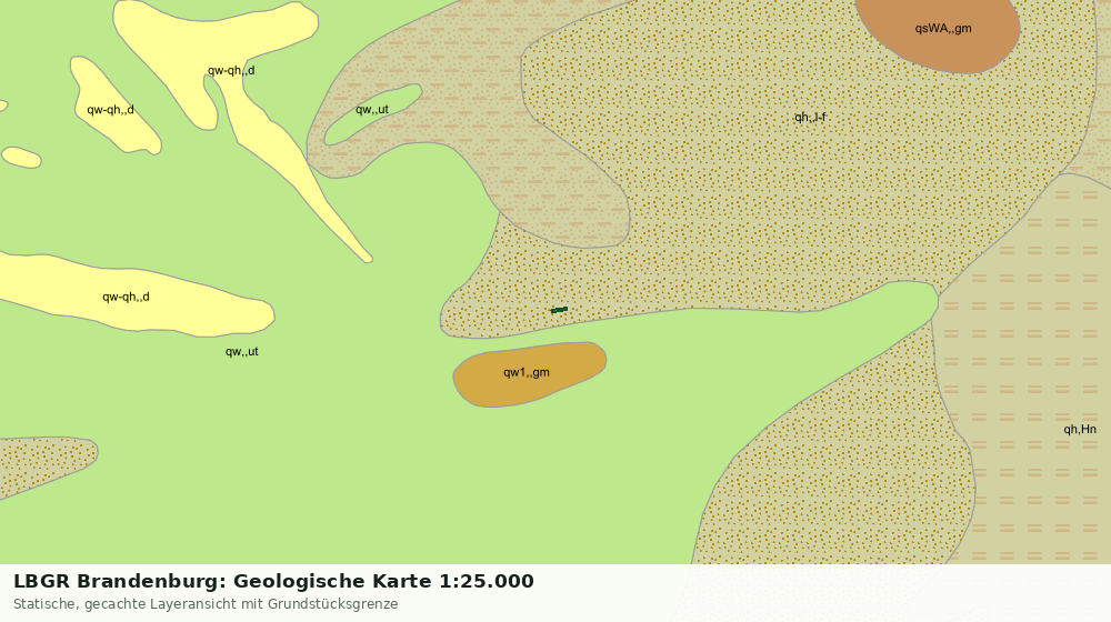 Statische Kartenansicht: LBGR Brandenburg: Geologische Karte 1:25.000