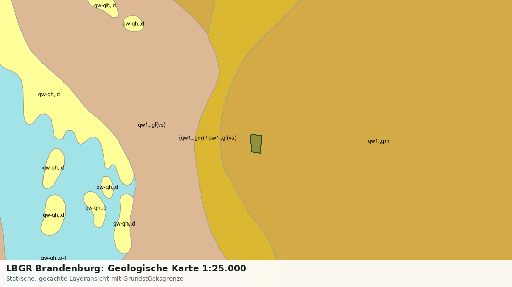 Statische Kartenansicht: LBGR Brandenburg: Geologische Karte 1:25.000