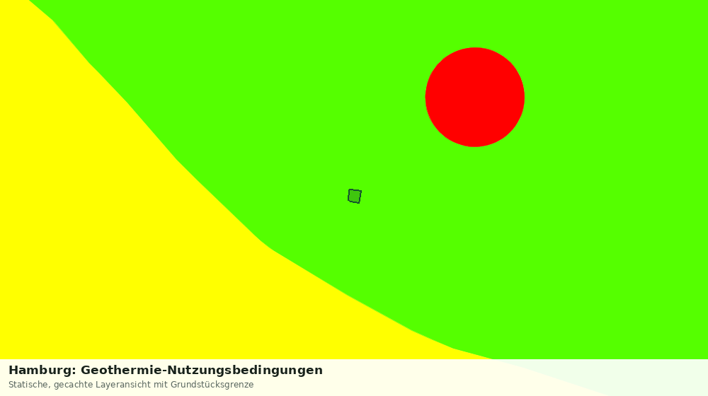 Statische Kartenansicht: Hamburg: Geothermie-Nutzungsbedingungen