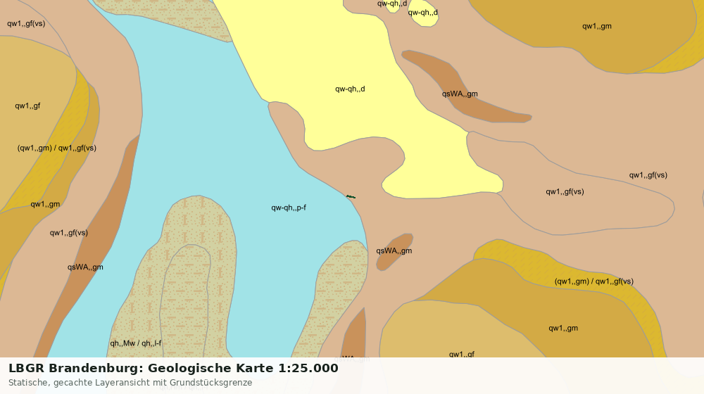 Statische Kartenansicht: LBGR Brandenburg: Geologische Karte 1:25.000
