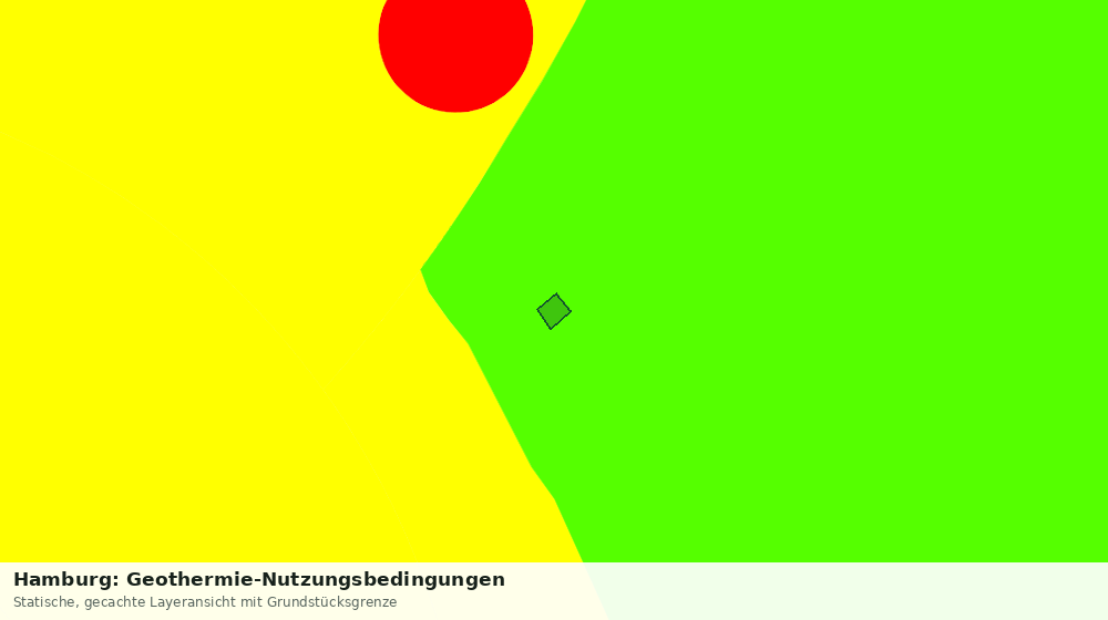 Statische Kartenansicht: Hamburg: Geothermie-Nutzungsbedingungen