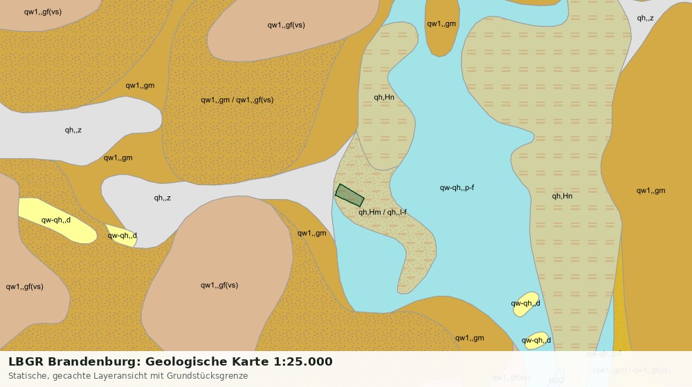 Statische Kartenansicht: LBGR Brandenburg: Geologische Karte 1:25.000
