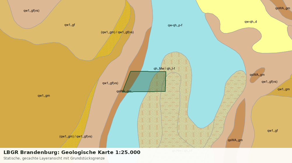 Statische Kartenansicht: LBGR Brandenburg: Geologische Karte 1:25.000