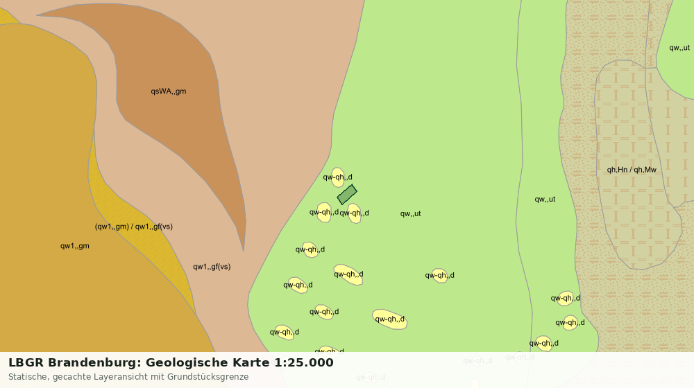 Statische Kartenansicht: LBGR Brandenburg: Geologische Karte 1:25.000