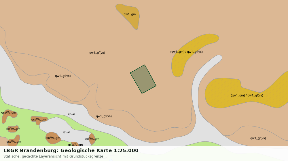Statische Kartenansicht: LBGR Brandenburg: Geologische Karte 1:25.000
