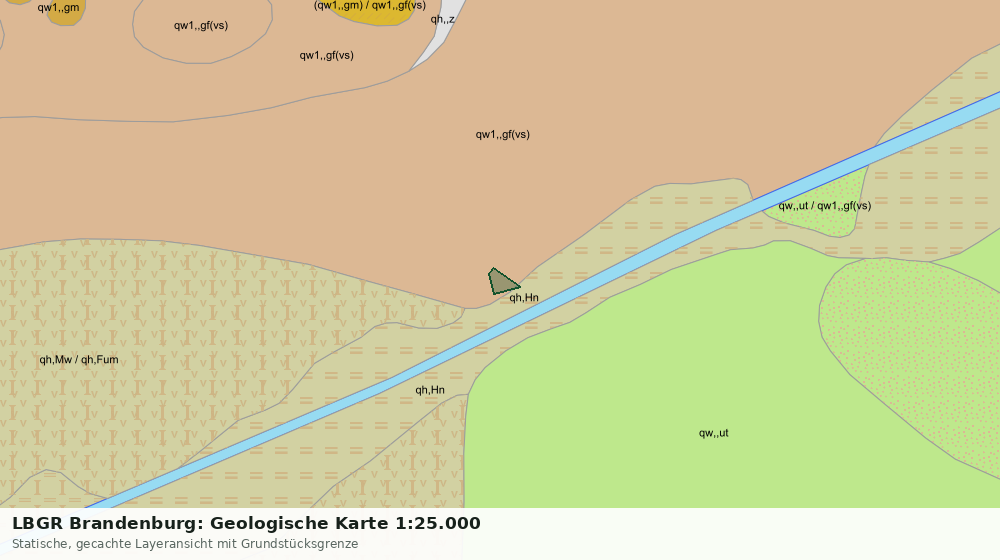 Statische Kartenansicht: LBGR Brandenburg: Geologische Karte 1:25.000