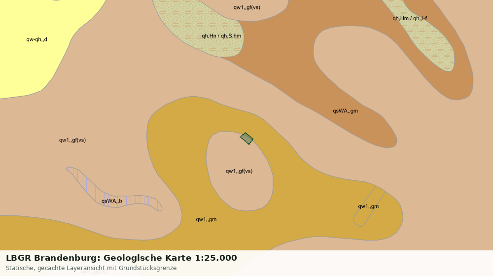Statische Kartenansicht: LBGR Brandenburg: Geologische Karte 1:25.000