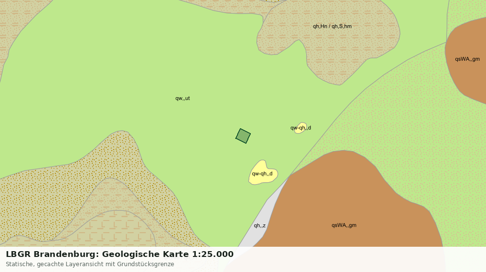 Statische Kartenansicht: LBGR Brandenburg: Geologische Karte 1:25.000