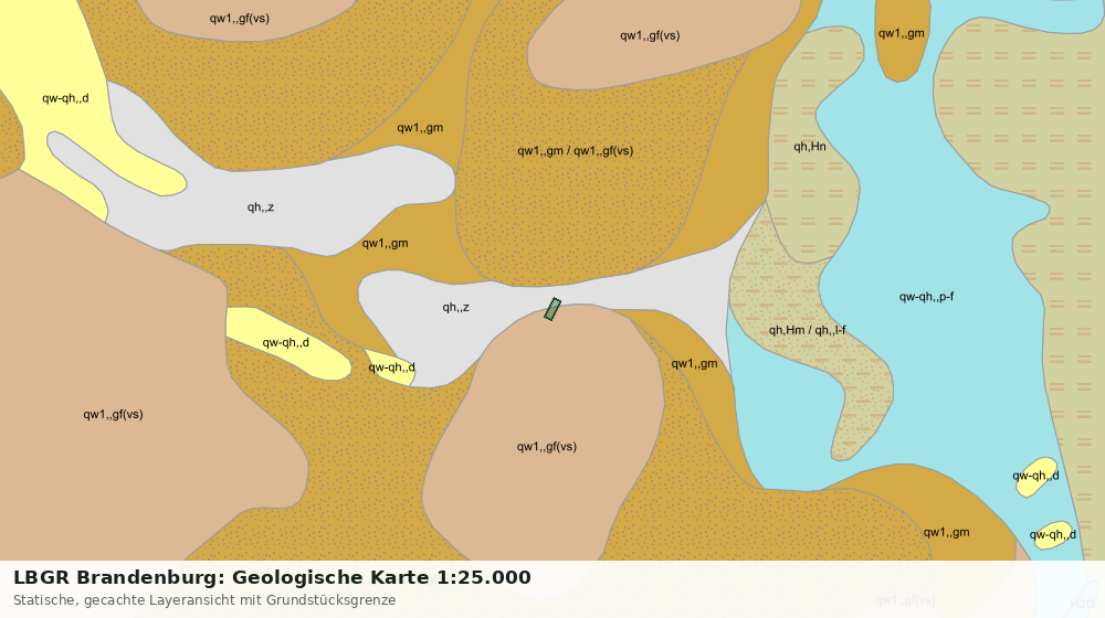 Statische Kartenansicht: LBGR Brandenburg: Geologische Karte 1:25.000